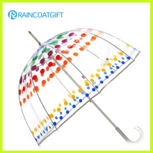 Moda transparente poe dome guarda-chuva